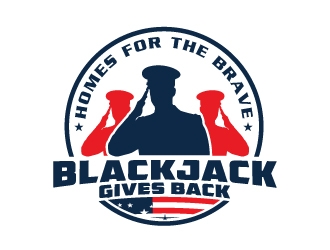 Blackjack Gives Back: Homes For The Brave logo design by Suvendu