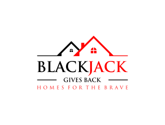 Blackjack Gives Back: Homes For The Brave logo design by haidar