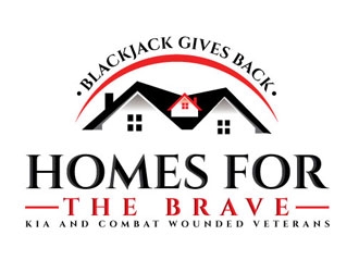 Blackjack Gives Back: Homes For The Brave logo design by shere