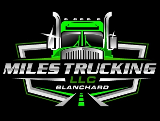 Miles Trucking LLC logo design by nexgen