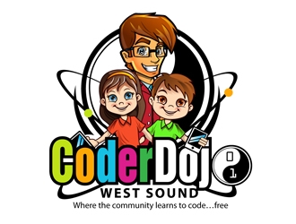 West Sound CoderDojo  logo design by DreamLogoDesign