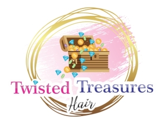 TWISTED TREASURES HAIR logo design by ManishKoli