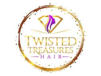 TWISTED TREASURES HAIR logo design by jaize