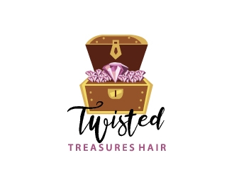 TWISTED TREASURES HAIR logo design by samuraiXcreations