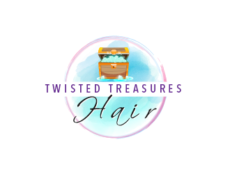 TWISTED TREASURES HAIR logo design by reight