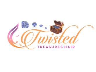 TWISTED TREASURES HAIR logo design by AisRafa