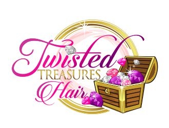 TWISTED TREASURES HAIR logo design by veron