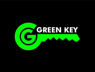 Green Key logo design by perf8symmetry