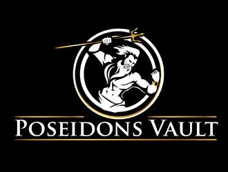 Poseidons Vault logo design by LogoInvent