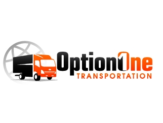 Option One Transportation  logo design by ElonStark