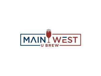 Main West U Brew  logo design by bricton