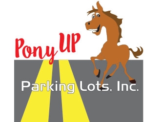 Pony Up Parking Lots, Inc logo design by not2shabby