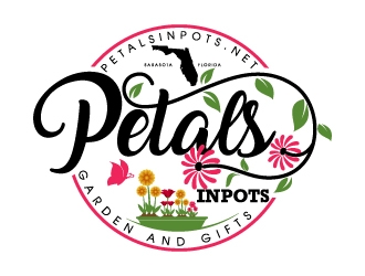 Petals In Pots logo design by Aelius