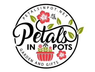 Petals In Pots logo design by Xeon