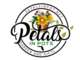 Petals In Pots logo design by Xeon