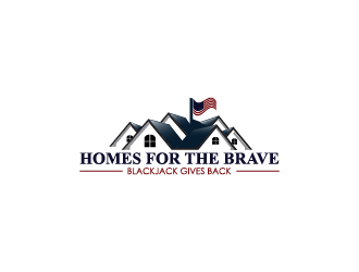 Blackjack Gives Back: Homes For The Brave logo design by Donadell