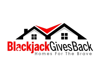 Blackjack Gives Back: Homes For The Brave logo design by ElonStark