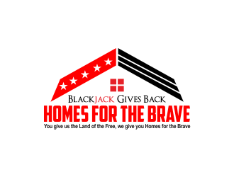 Blackjack Gives Back: Homes For The Brave logo design by Greenlight