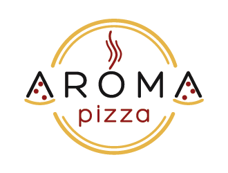 Aroma Pizza logo design by VissartMedia