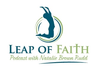 Leap of Faith Podcast with Natalie Brown Rudd logo design by akilis13