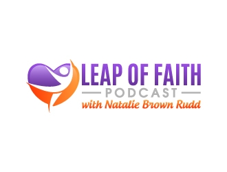 Leap of Faith Podcast with Natalie Brown Rudd logo design by karjen