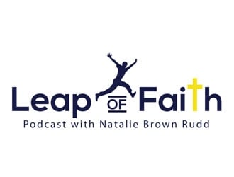 Leap of Faith Podcast with Natalie Brown Rudd logo design by shere