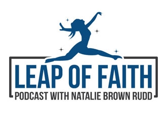 Leap of Faith Podcast with Natalie Brown Rudd logo design by shere