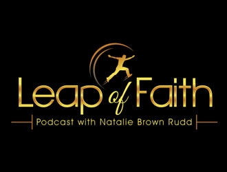 Leap of Faith Podcast with Natalie Brown Rudd logo design by shere