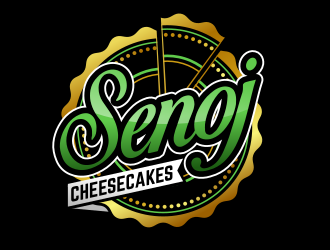 Senoj Cheesecakes logo design by Dakon