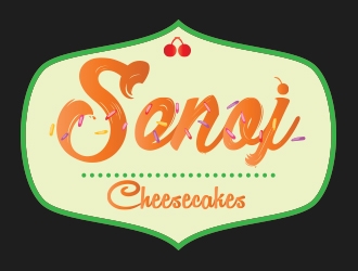 Senoj Cheesecakes logo design by heba