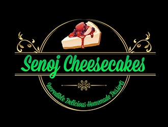 Senoj Cheesecakes logo design by XyloParadise