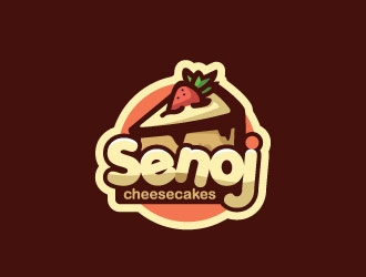 Senoj Cheesecakes logo design by Remok
