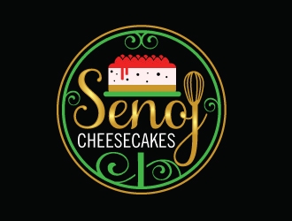 Senoj Cheesecakes logo design by Foxcody