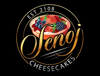 Senoj Cheesecakes logo design by DreamLogoDesign