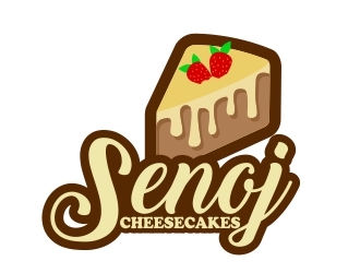 Senoj Cheesecakes logo design by logoviral