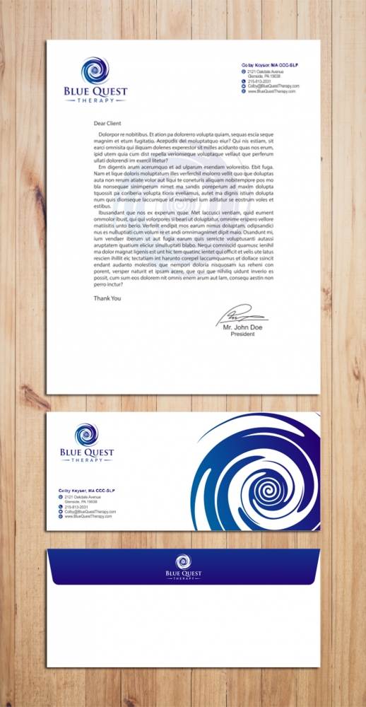 Blue Quest Therapy  logo design by Kindo