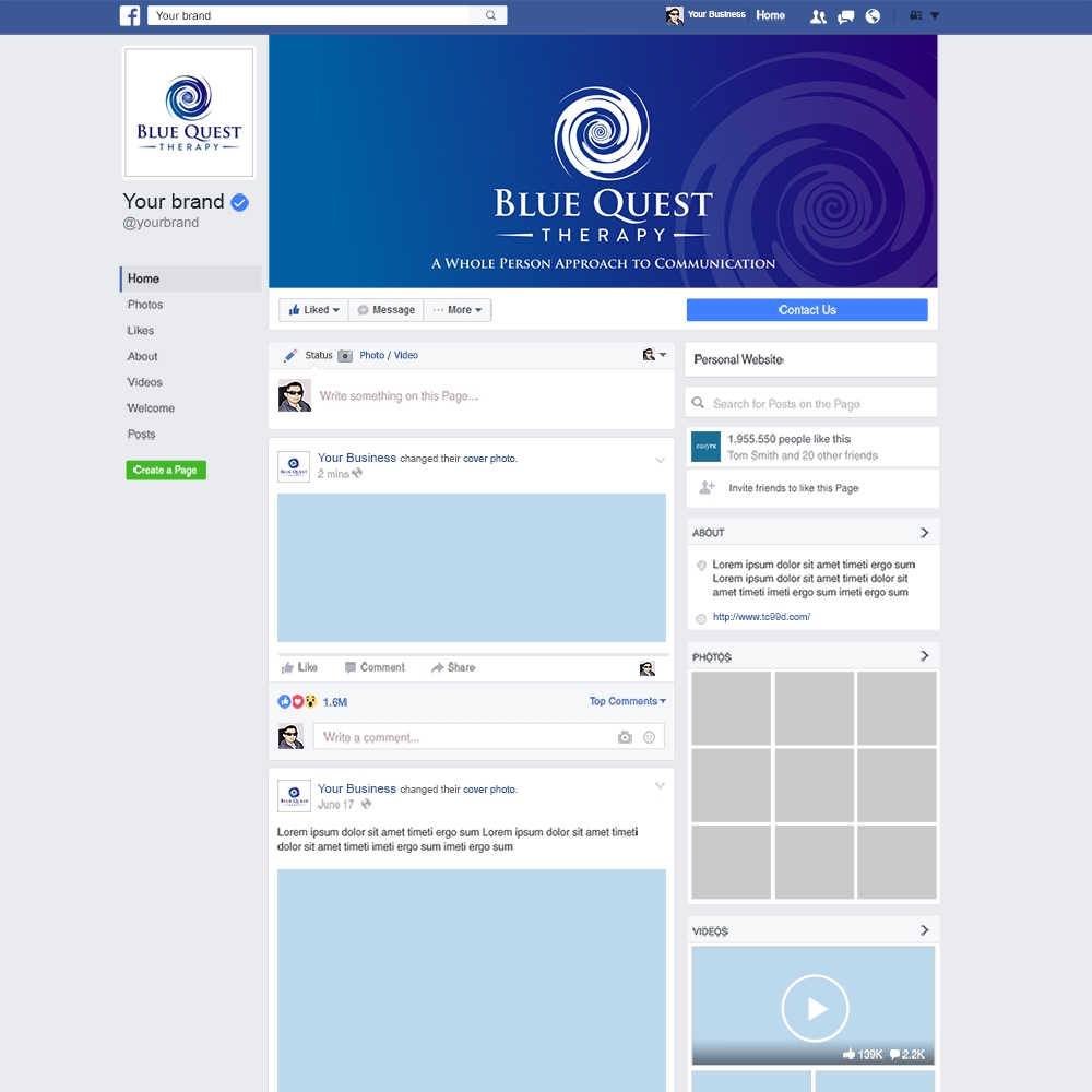 Blue Quest Therapy  logo design by Kindo