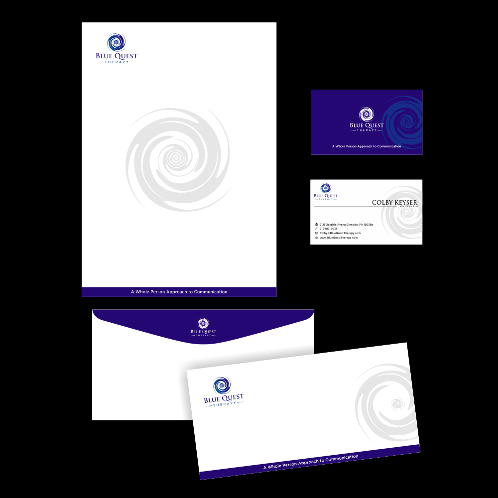 Blue Quest Therapy  logo design by afra_art