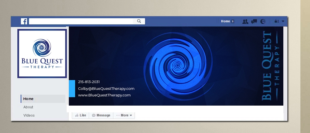 Blue Quest Therapy  logo design by DreamLogoDesign