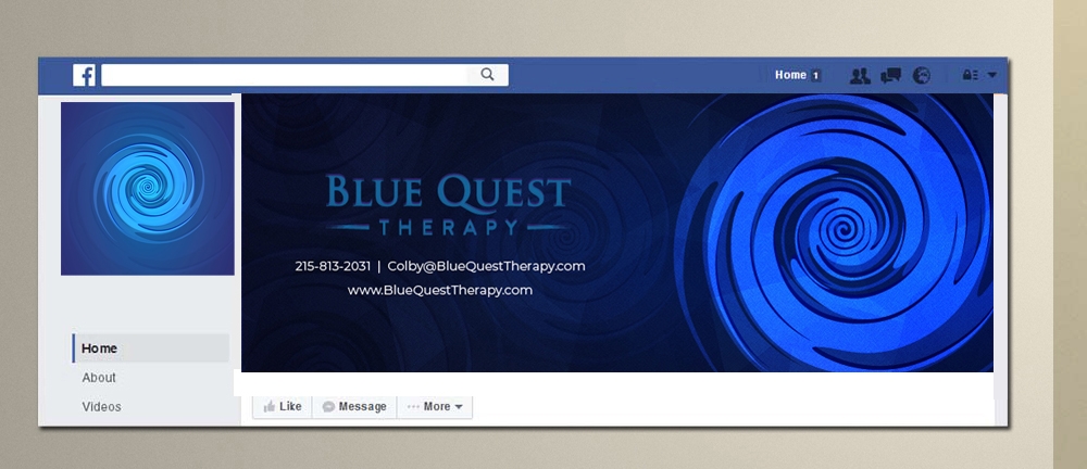 Blue Quest Therapy  logo design by DreamLogoDesign