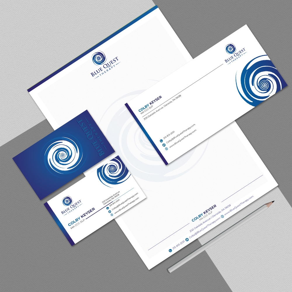 Blue Quest Therapy  logo design by DreamLogoDesign