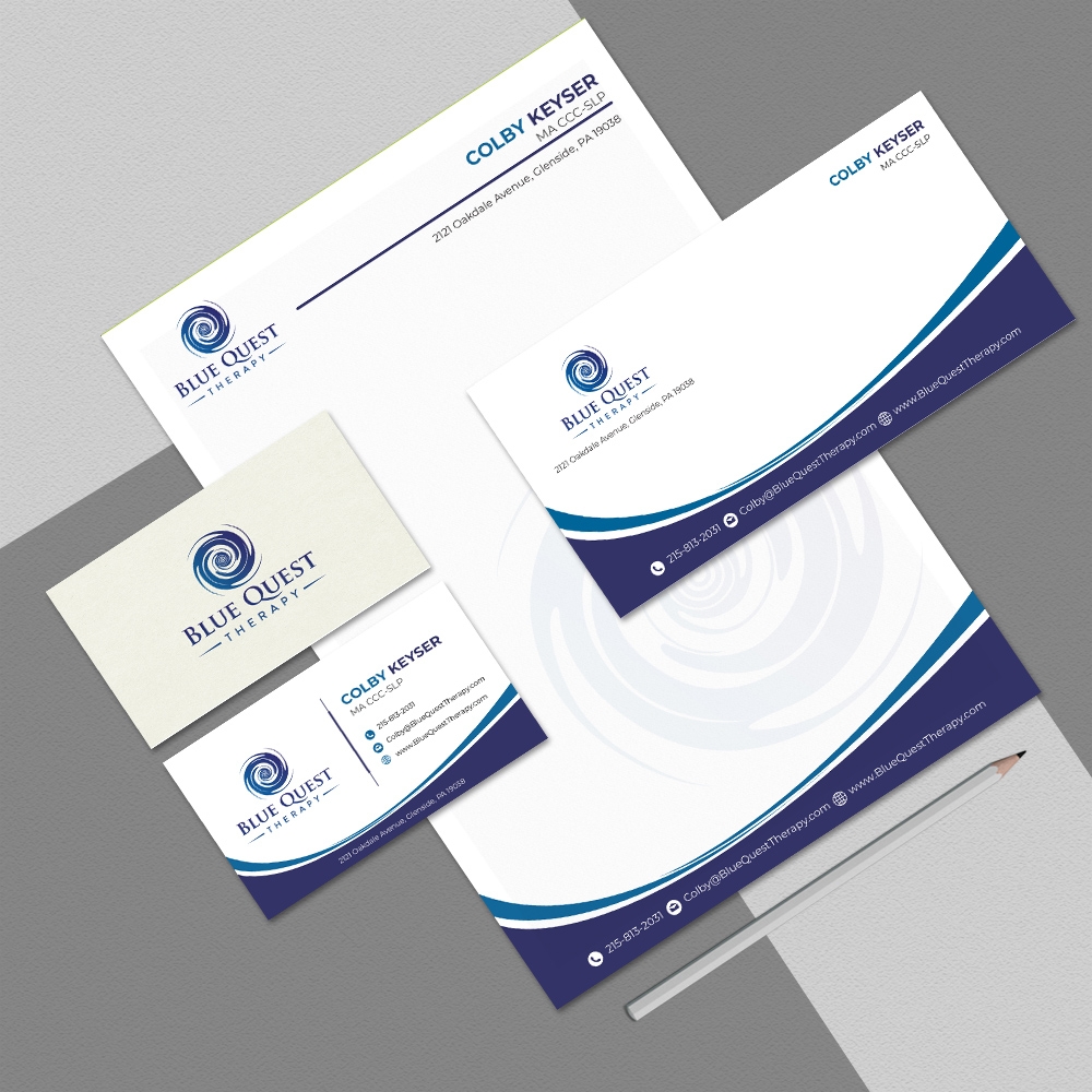 Blue Quest Therapy  logo design by DreamLogoDesign