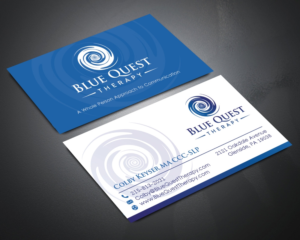 Blue Quest Therapy  logo design by Boomstudioz