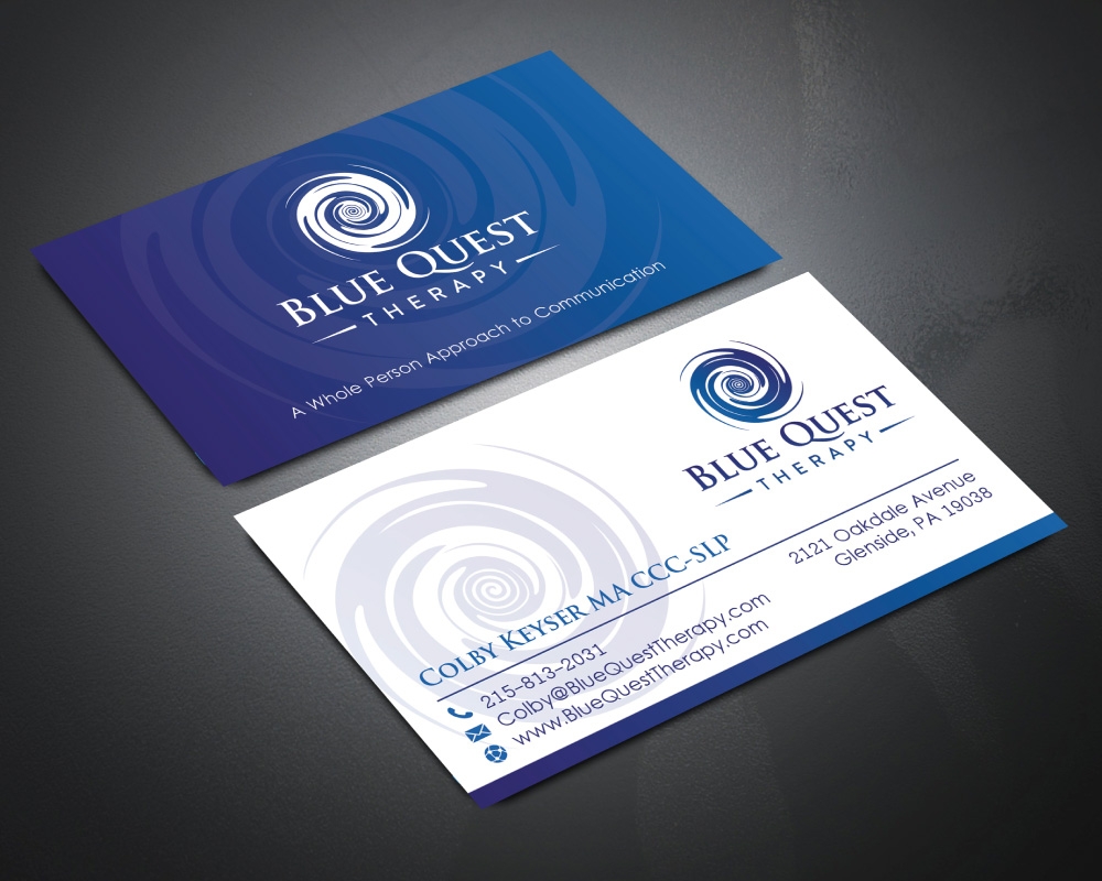 Blue Quest Therapy  logo design by Boomstudioz