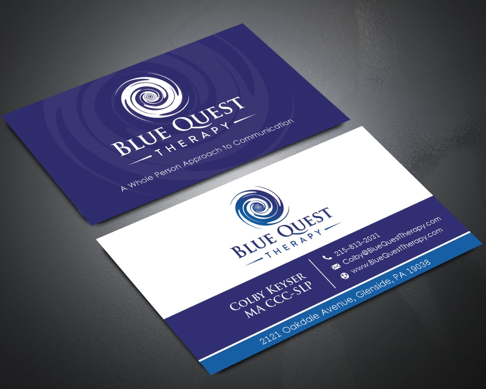 Blue Quest Therapy  logo design by Boomstudioz