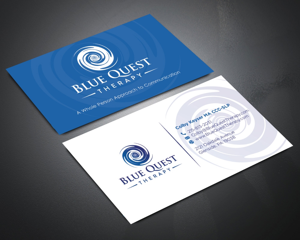 Blue Quest Therapy  logo design by Boomstudioz