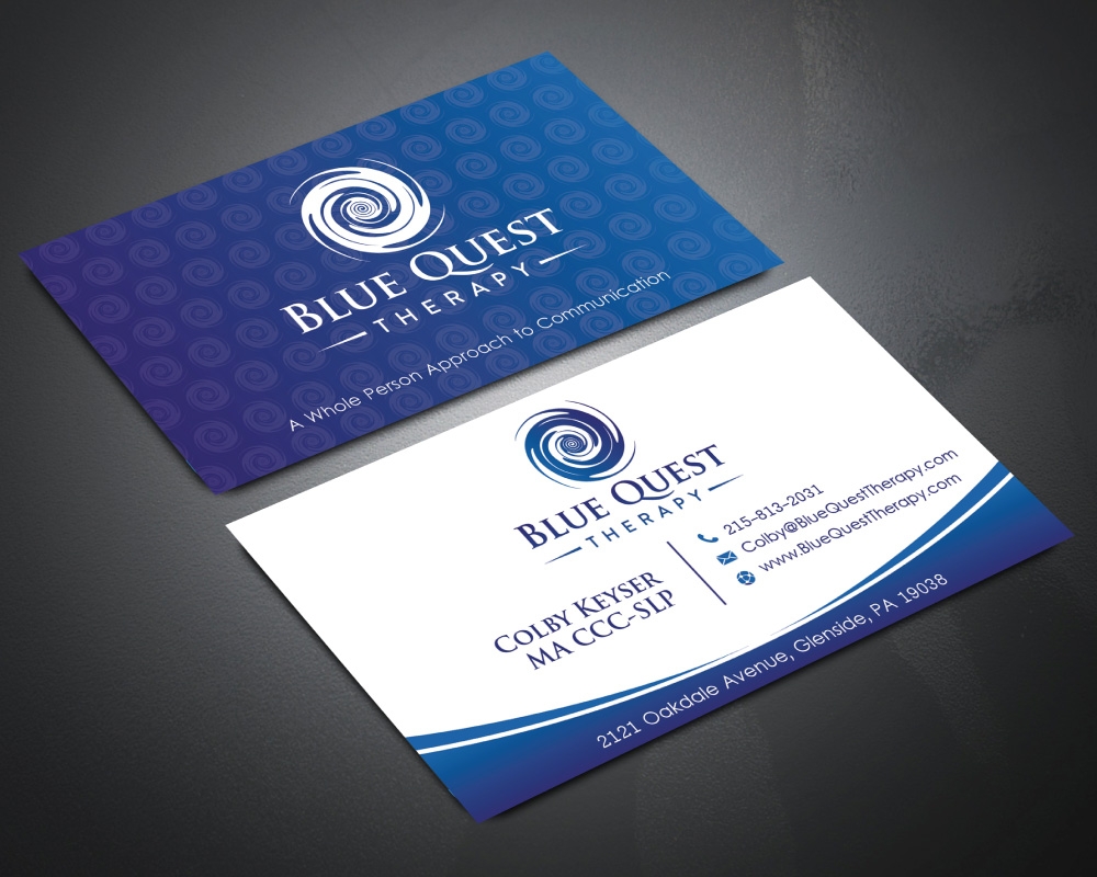 Blue Quest Therapy  logo design by Boomstudioz