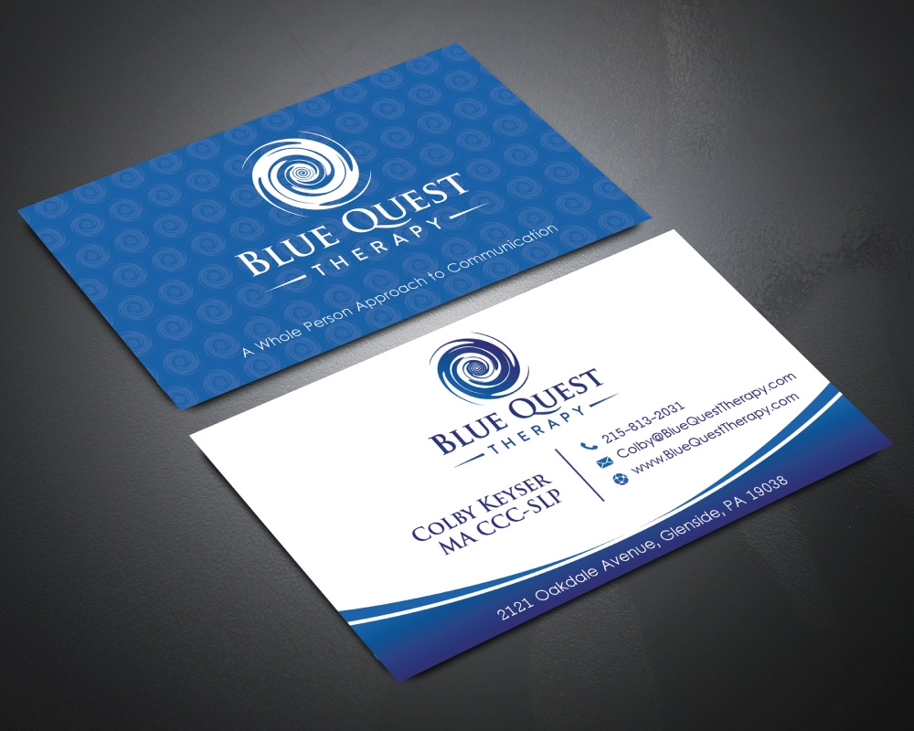 Blue Quest Therapy  logo design by Boomstudioz
