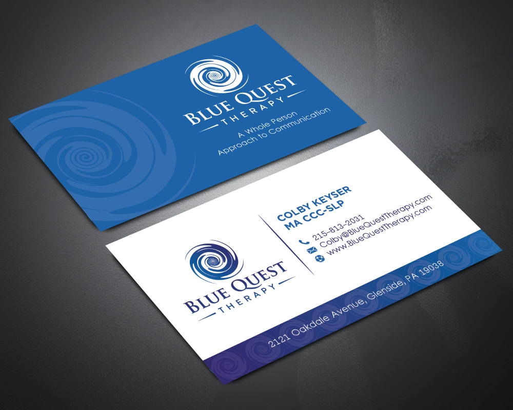 Blue Quest Therapy  logo design by Boomstudioz