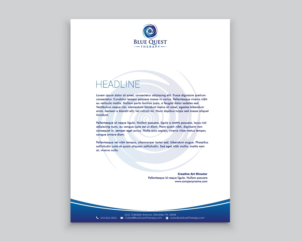 Blue Quest Therapy  logo design by Boomstudioz